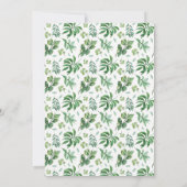 Hochzeit von Aquarellblättern Save The Date (Rückseite)