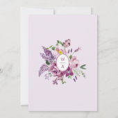 Hochzeit von Aquarellblumen Einladung (Rückseite)