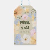 Hochzeit von Aquarellblumen Geschenkanhänger (Vorderseite)