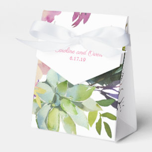Hochzeit von Aquarellblumen Geschenkschachtel