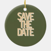 Hochzeit von Aquarellblumen Keramik Ornament (Hinten)