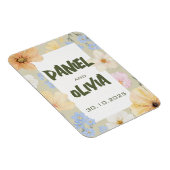 Hochzeit von Aquarellblumen Magnet (Rechte Seite)