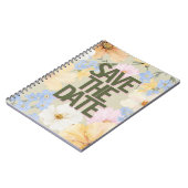 Hochzeit von Aquarellblumen Notizblock (Linke Seite)