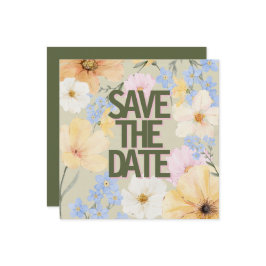 Hochzeit von Aquarellblumen Save The Date