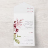 Hochzeit von Aquarellfarben All In One Einladung (Innen Boden)