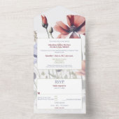 Hochzeit von Aquarellfarben All In One Einladung (Innen Boden)