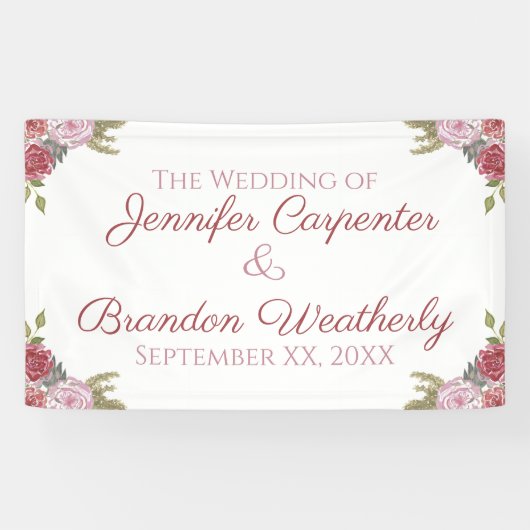 Hochzeit von Aquarellfarben Banner (Horizontal)
