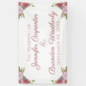 Hochzeit von Aquarellfarben Banner (Vertikal)