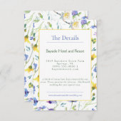 Hochzeit von Aquarellfarben Begleitkarte (Vorne/Hinten)