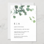 Hochzeit von Aquarellfarben-Blätter Magneteinladung (Vorderseite)