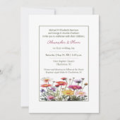 Hochzeit von Aquarellfarben Einladung (Vorderseite)