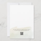 Hochzeit von Aquarellfarben Einladung (Rückseite)