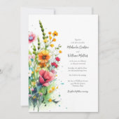 Hochzeit von Aquarellfarben Einladung (Vorderseite)