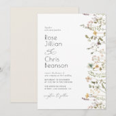 Hochzeit von Aquarellfarben Einladung (Vorne/Hinten)
