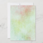 Hochzeit von Aquarellfarben Einladung (Rückseite)