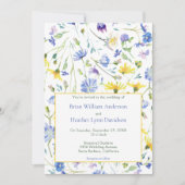 Hochzeit von Aquarellfarben Einladung (Vorderseite)