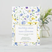 Hochzeit von Aquarellfarben Einladung (Stehend Vorderseite)