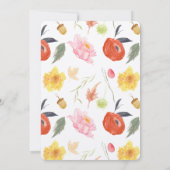 Hochzeit von Aquarellfarben Einladung (Rückseite)