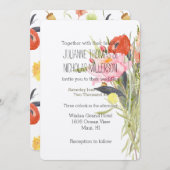 Hochzeit von Aquarellfarben Einladung (Vorne/Hinten)