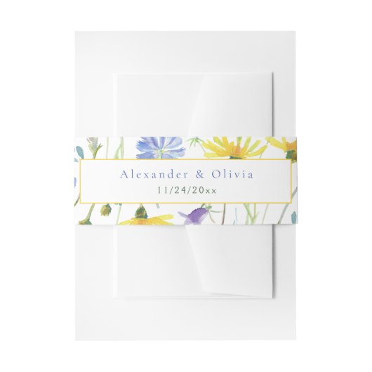 Hochzeit von Aquarellfarben Einladungsbanderole (Vorderseite Beispiel)