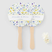 Hochzeit von Aquarellfarben Fächer (Vorne und Hinten)