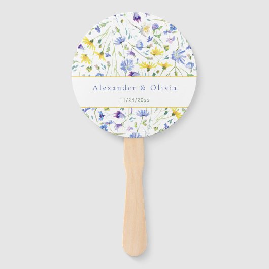 Hochzeit von Aquarellfarben Fächer (Vorderseite)