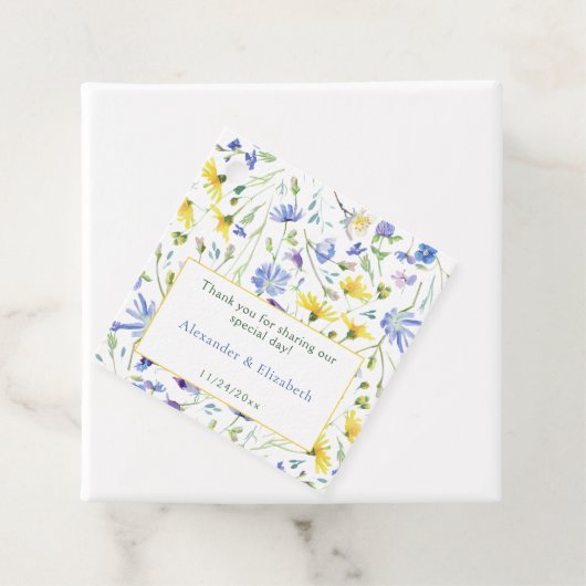 Hochzeit von Aquarellfarben Geschenkanhänger (Beispiel)