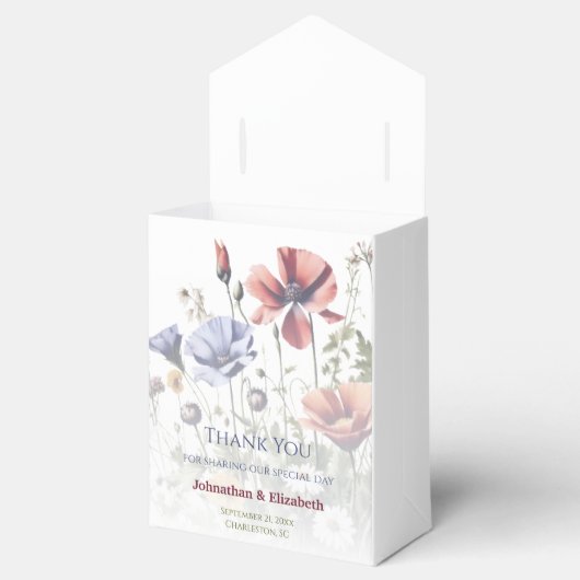 Hochzeit von Aquarellfarben Geschenkschachtel (Geöffnet)