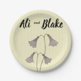 Hochzeit von Aquarellfarben Pappteller