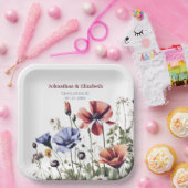 Hochzeit von Aquarellfarben Pappteller (Party)