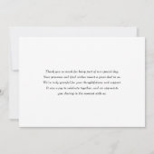 Hochzeit von Aquarellfarben Pink und Blue Hydrange Dankeskarte (Rückseite)