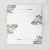 Hochzeit von Aquarellfarben Platzkarte (Außenseite Aufgefaltet)