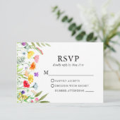 Hochzeit von Aquarellfarben RSVP Karte (Stehend Vorderseite)