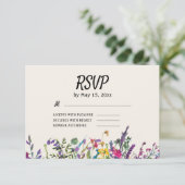 Hochzeit von Aquarellfarben RSVP Karte (Stehend Vorderseite)
