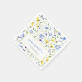 Hochzeit von Aquarellfarben Serviette (Ecke)