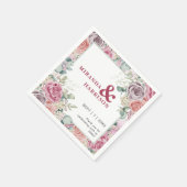 Hochzeit von Aquarellfarben Serviette (Ecke)