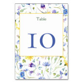 Hochzeit von Aquarellfarben Tischnummer (Rückseite)
