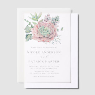 Hochzeit von Aquarellpasten Pergament Einladungen