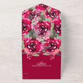 Hochzeit von Aquarellpink All In One Einladung (Außenbereich)