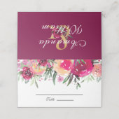 Hochzeit von Aquarellpinsel Platzkarte (Außenseite Aufgefaltet)