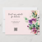 Hochzeit von Aquarellpinsel Save The Date (Rückseite)