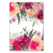 Hochzeit von Aquarellpinsel Tischnummer (Rückseite)