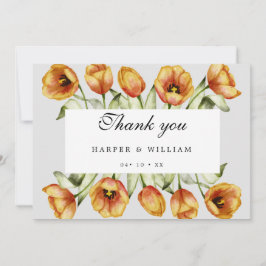 Hochzeit von Aquarelltulips Dankeskarte