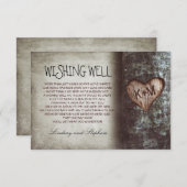 Hochzeit von Bäumen, die gut rustikale Karten wüns (Vorne/Hinten)