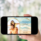 Hochzeit von Beach Foto Einladung