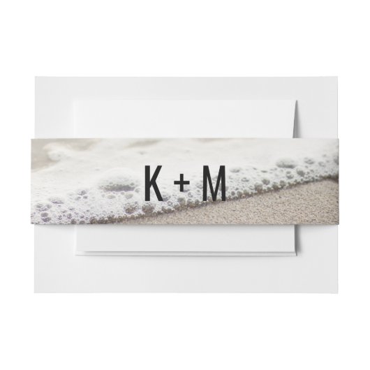 Hochzeit von Beach Waves Einladungsbanderole (Vorderseite Beispiel)