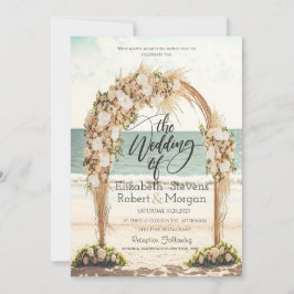Hochzeit von Beach Wedding Arbor Rose Einladung