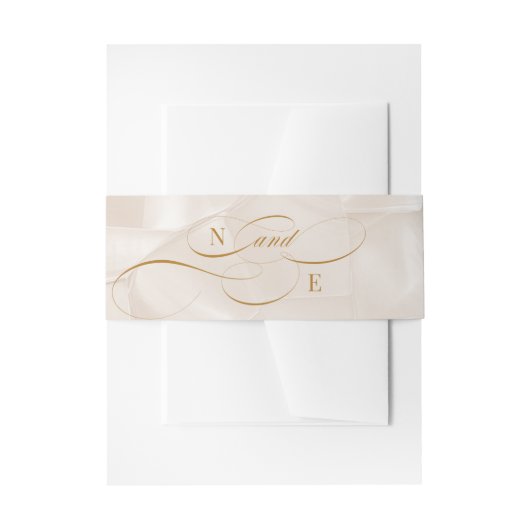 Hochzeit von Beige & Terracotta Einladungsbanderole (Vorderseite Beispiel)