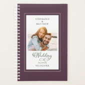 Hochzeit von benutzerdefinierten Foto Cassis Lila  Planer (Vorderseite)