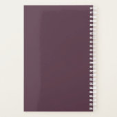 Hochzeit von benutzerdefinierten Foto Cassis Lila  Planer (Rückseite)